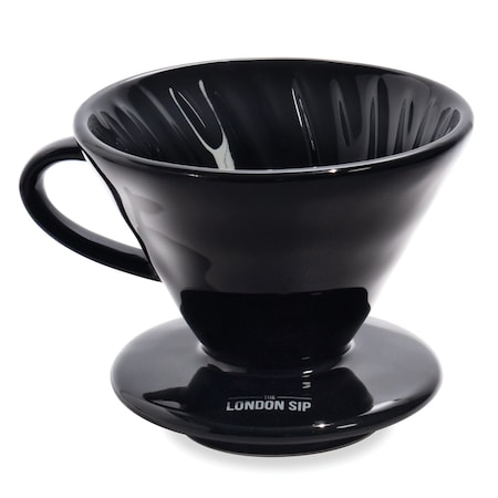 The London Sip Ceramic Coffee Dripper, Black 1 to 2 Cups CD1-B
